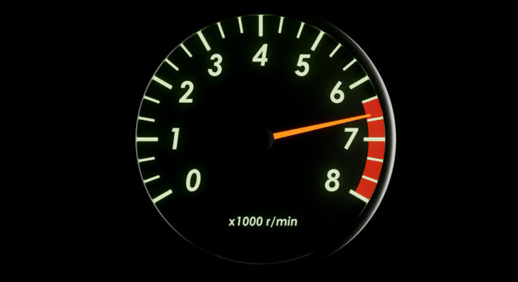 Tachometer Needle Red Zone 3d Render (1)