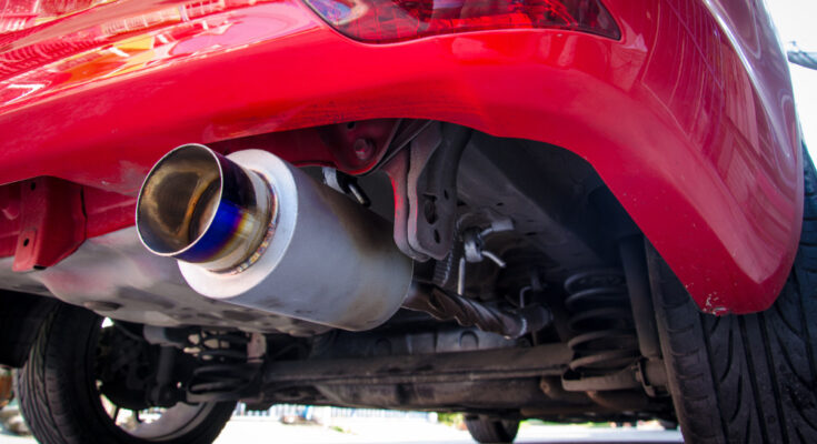 Exhaust Pipe Red Car